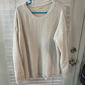 Super soft messy hem sweater